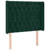 vidaXL Kopfteil mit Ohren Dunkelgr&uuml;n 93x16x118/128 cm Samt