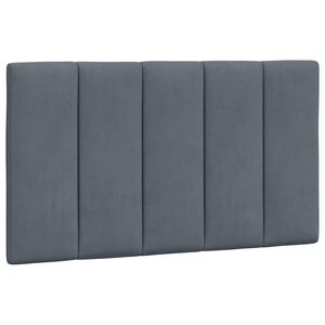 vidaXL Kopfteil-Kissen "Hanko" Dunkelgrau 80 cm Samt