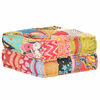 vidaXL Pouffe 70 x 70 x 34 cm Patchwork Stoff