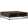 vidaXL Couchtisch Braun Eichen-Optik 100x100x30cm Holzwerkstoff Metall