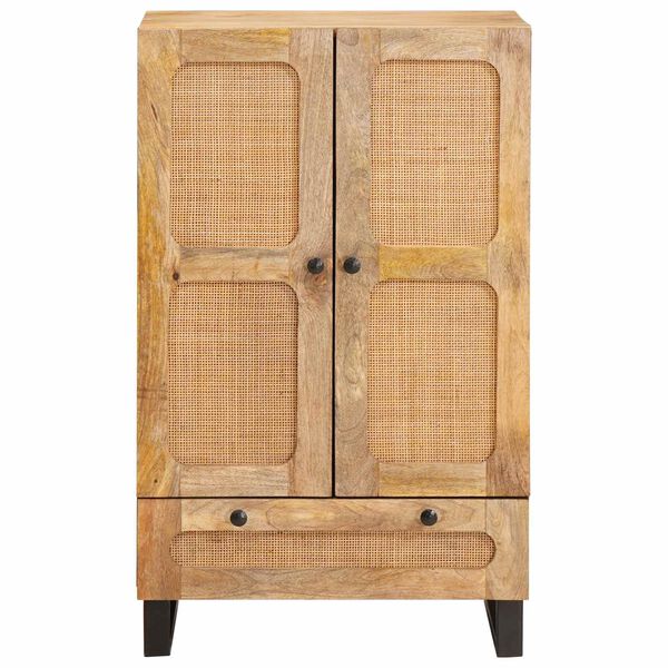 vidaXL Highboard mit Speicher Braun 40 x 33 x 110 cm Massivholz Mango