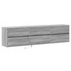 vidaXL TV-Wandschrank mit LED Grau Sonoma 180x31x45 cm