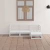 vidaXL 4-tlg. Garten-Lounge-Set Wei&szlig; Massivholz Kiefer