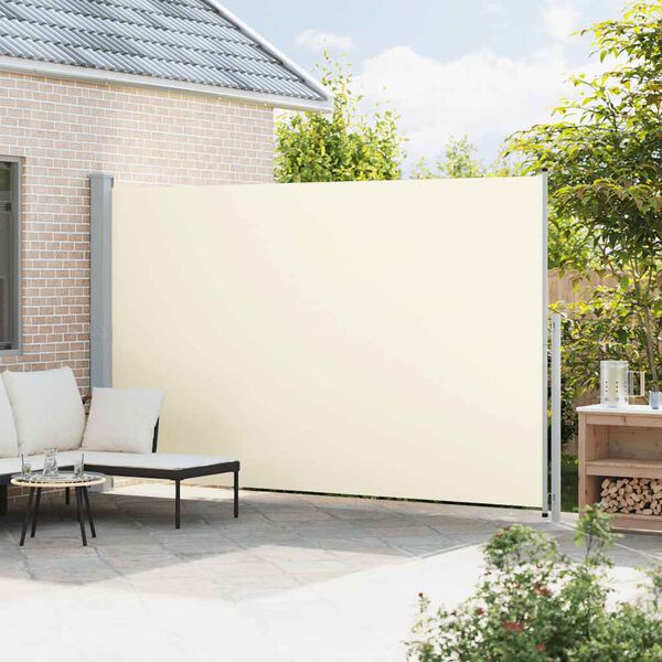 vidaXL Seitenmarkise Ausziehbar 220x500 cm Creme