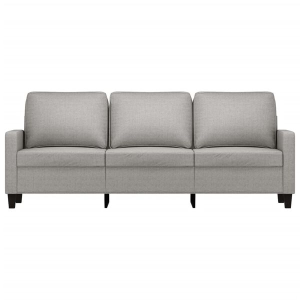 vidaXL 3-Sitzer-Sofa Hellgrau 180 cm Stoff
