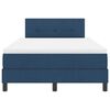 vidaXL Boxspringbett mit Matratze mit LED Blau 120 x 200 cm Stoff