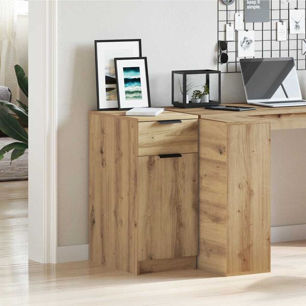 vidaXL Büroschrank Artisan-Eiche 33x50x75 cm Holzwerkstoff