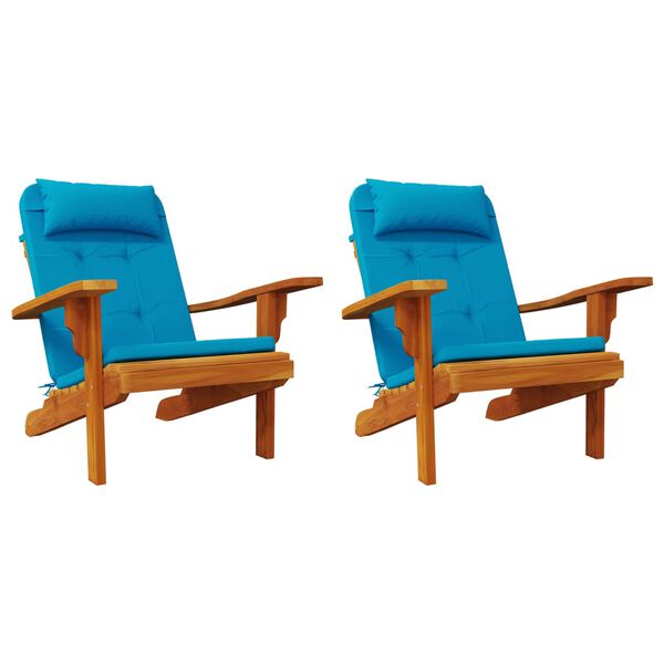 vidaXL Adirondack-Auflagen 2 Stk. Hellblau Oxford-Gewebe
