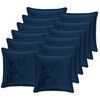 vidaXL Wurfkissen 12 stk. HOUTEN Marineblau 40 x 40 cm Flanell