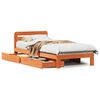 vidaXL Massivholzbett ohne Matratze Wachsbraun 90x190 cm Kiefernholz