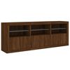 vidaXL Sideboard mit LED-Leuchten Braun Eichen-Optik 181,5x37x67 cm