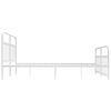 vidaXL Bettgestell mit Kopf- und Fu&szlig;teil Metall Wei&szlig; 183x213 cm