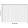 vidaXL Teppich Rechteckig Grau 70x100 cm Bambus