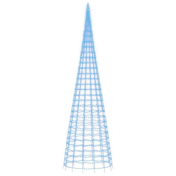 vidaXL LED-Weihnachtsbaum f&uuml;r Fahnenmast 3000 LEDs Blau 800 cm