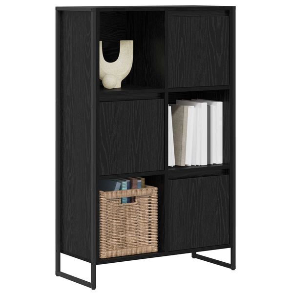 vidaXL B&uuml;cherregal Schwarz Eichen-Optik 68 x 30 x 108.5 cm