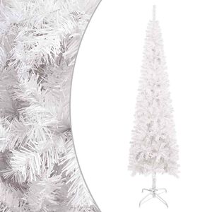 vidaXL Schlanker Weihnachtsbaum Wei&szlig; 180 cm
