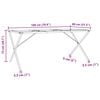 vidaXL Esstisch-Gestell in X-Form 180x80x73 cm Stahl