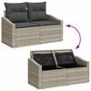 vidaXL Gartensofa-set mit Kissen 5 pcs Hellgrau Poly-Rattan