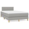 vidaXL Boxspringbett mit Matratze Hellgrau 120x190 cm Stoff