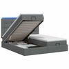 vidaXL Ottoman-Bett mit Matratze und LED Dunkelgrau 160 x 200 cm Stoff