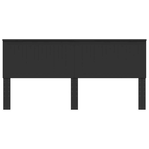 vidaXL Kopfteil mit Kopfteil Schwarz Eichen-Optik 200 cm Holzwerkstoff