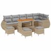 vidaXL Gartensofa-set 10 pcs Beige Poly-Rattan