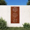 vidaXL Garten-Wanddeko 105x55 cm Cortenstahl Blatt-Design