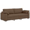 vidaXL Sofa 3 pcs Braun 219 x 80 x 82 cm Leinenmischgewebe