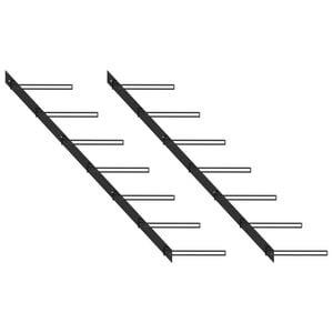 vidaXL Wand-Weinregale f&uuml;r 14 Flaschen 2 Stk. Schwarz Metall