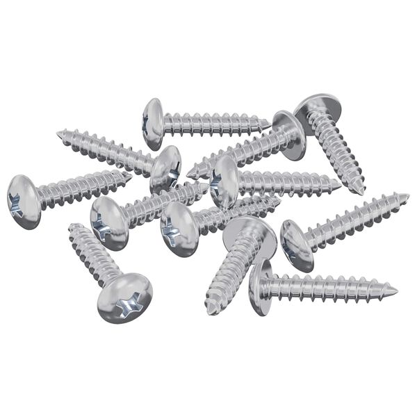 vidaXL Holzschrauben 12 pcs Silber M3,5 x 20 mm Stahl