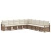 vidaXL Gartensofa-set 9 Stk. Beige Poly-Rattan
