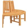 vidaXL Baumbank Halbrund &Oslash;201 cm Massivholz Teak