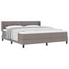 vidaXL Boxspringbett mit Kopfteil Taupe 200 x 180 cm Stoff