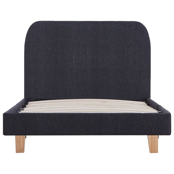 vidaXL Bettgestell Dunkelgrau Stoff 90×200 cm