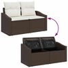 vidaXL Garten-Sofa-Set 8 pcs Braun Poly-Rattan