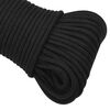 vidaXL Bootsseil Schwarz 4 mm 25 m Polypropylen