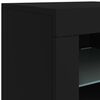 vidaXL Sideboard mit LED-Leuchten Schwarz 163x37x67 cm