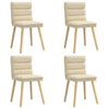 vidaXL Esszimmerst&uuml;hle 4 Stk. Creme Stoff