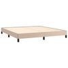 vidaXL Boxspringbett Matratze Cappuccino-Braun 180x200 cm Kunstleder