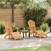 vidaXL Adirondack-Stuhl 2 pcs Braun 137 x 77 x 95 cm Massivholz Teak