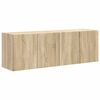 vidaXL TV-Wandschrank 2 pcs Sonoma-Eiche Holzwerkstoff