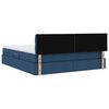 vidaXL Bett mit Stauraum und LED mit Matratze Blau 160 x 200 cm Stoff