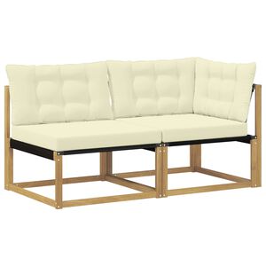 vidaXL Sectional Sofa Einheiten mit Kissen Wei&szlig; 162,5 x 83 x 73 cm
