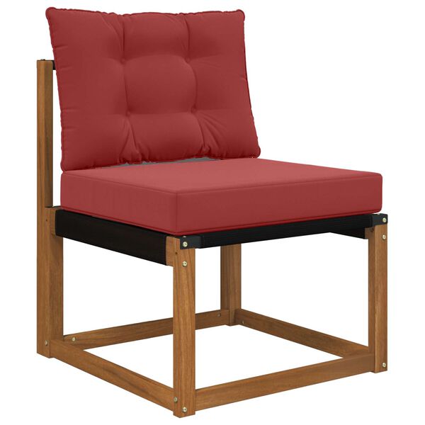 vidaXL Sofakissen f&uuml;r drau&szlig;en 2 pcs Weinrot Polyester