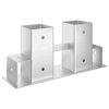 Hilfsmittel f&uuml;r Holzstapel 12 St&uuml;ck Silber 34 x 10 x 15 cm Stahl