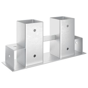 Hilfsmittel f&uuml;r Holzstapel 12 St&uuml;ck Silber 34 x 10 x 15 cm Stahl