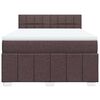 vidaXL Boxspringbett mit Matratze Dunkelbraun 140x190 cm Stoff