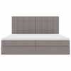 vidaXL Bett mit Stauraum und LED mit LED Taupe 200 x 200 cm Polyester