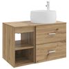vidaXL Badezimmerm&ouml;bel-Set 2 pcs Artisan-Eiche Holzwerkstoff