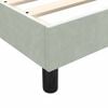 vidaXL Boxspringbett mit Matratze Hellgrau 100x210 cm Samt